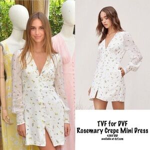 TVF for DVF Rosemary Crepe Mini Dress